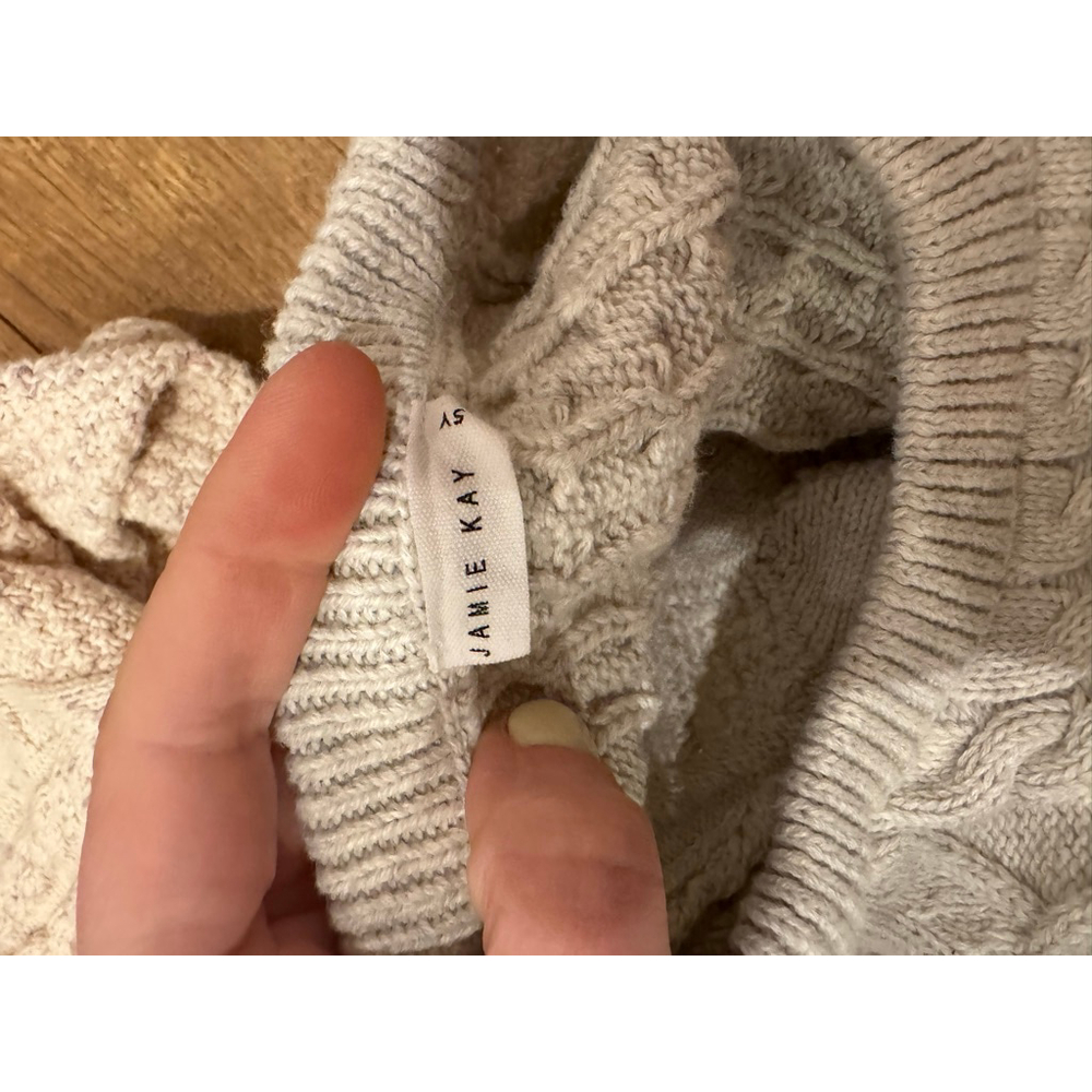 Jamie Kay Sweater 5Y Sweater Beige Cable Knit - Picture 5 of 6